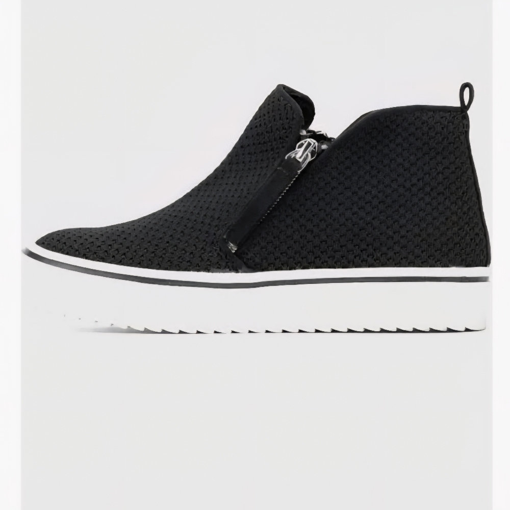 Steve Madden Black Women's Zip-Up Sneakers